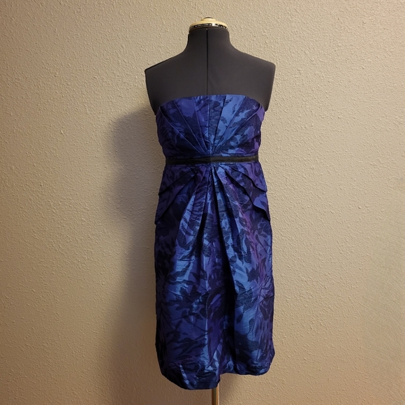 Ruby Rox Color-Shifting Purple/Blue & Black Strapless Dress Size 7 - Picture 1 of 2